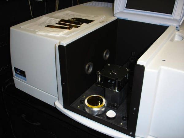 A Perkin-Elmer 750 IR spectrophotometer repaced our Beckman DK2A.
