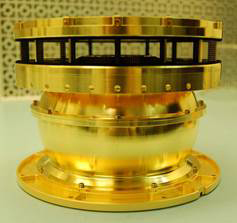 Ten-inch diameter Hot Plasma Gas Analyzer One of six instuments aboard MMS tha Epner Plated. Note the Laser Black interior